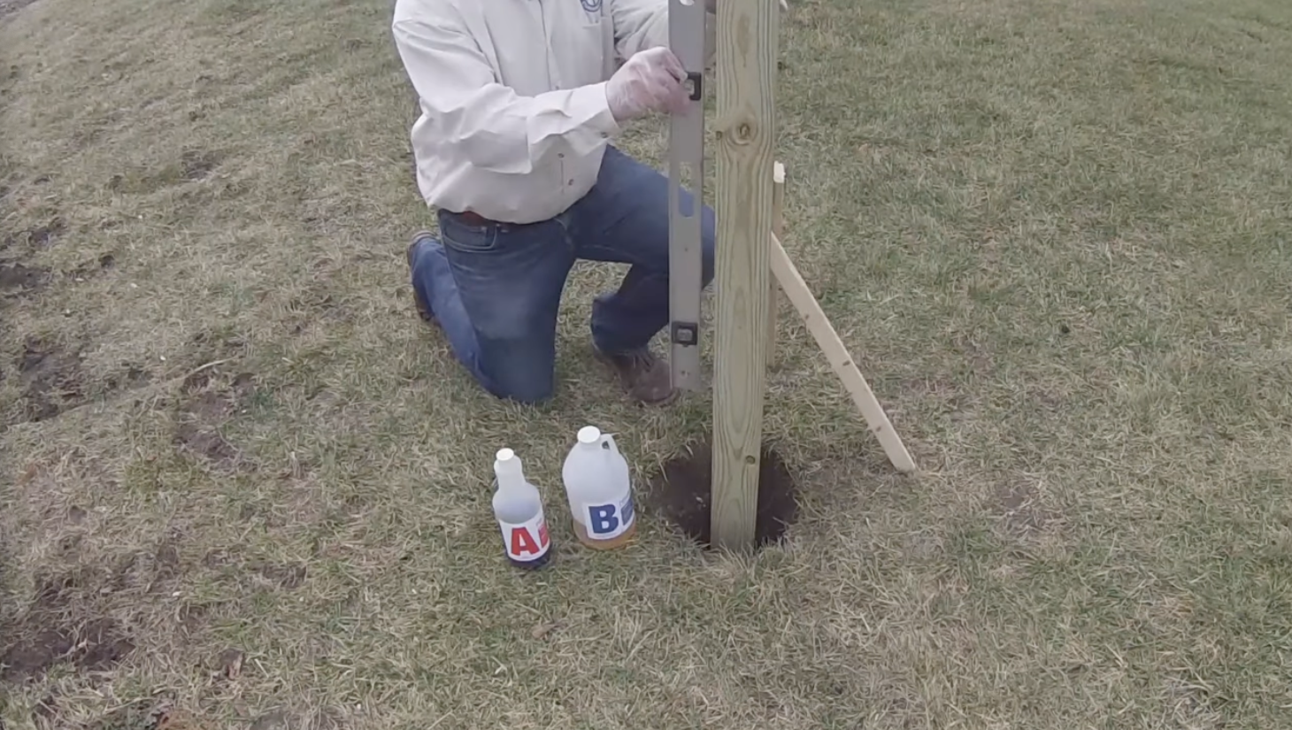 Fast & Easy way to set a fence post